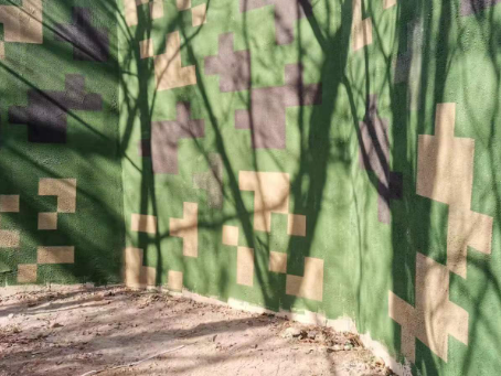 海南外墙围迷彩喷涂 聚焦工业园区围墙